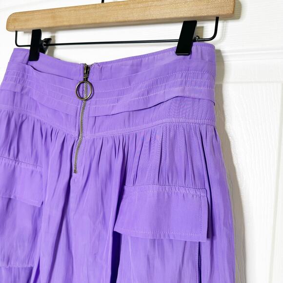 Ramy Brook Rosalie Mini Skirt Half Zip Purple Womens Size Small - Picture 2 of 8